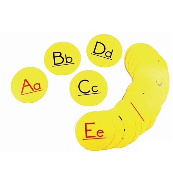 Marqueurs de sol AZ Alphabet - Lettres majuscules et minuscules pour les jeux de phonétique et d'éveil à la lecture en classe