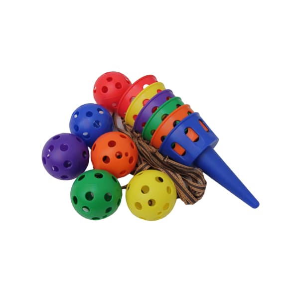 Jeu de lancer et d'attraper une balle pour enfants | Jeu de coordination œil-main (tissu kaki, tissu noir et sangles élastiques)