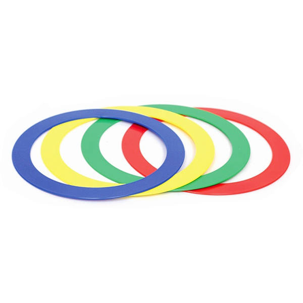 Ensemble d'anneaux colorés à lancer – Anneaux plats en plastique pour enfants et jeux d'extérieur