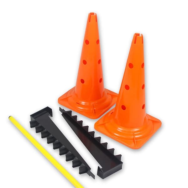 Support réglable pour barres transversales coniques – Support pour barres de saut en hauteur et de haies pour exercices d'entraînement