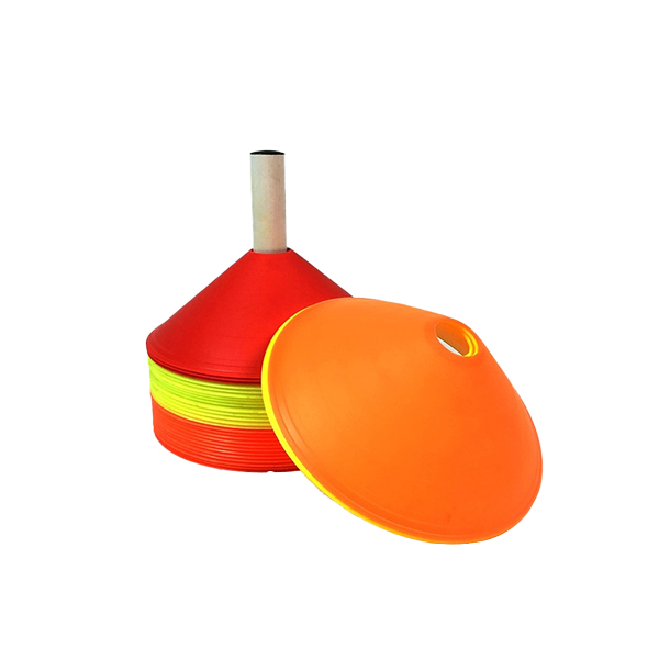 Cônes de sport miniatures en polyéthylène PE de 6,35 cm (2,5 pouces) / petits disques marqueurs d'agilité avec support de transport