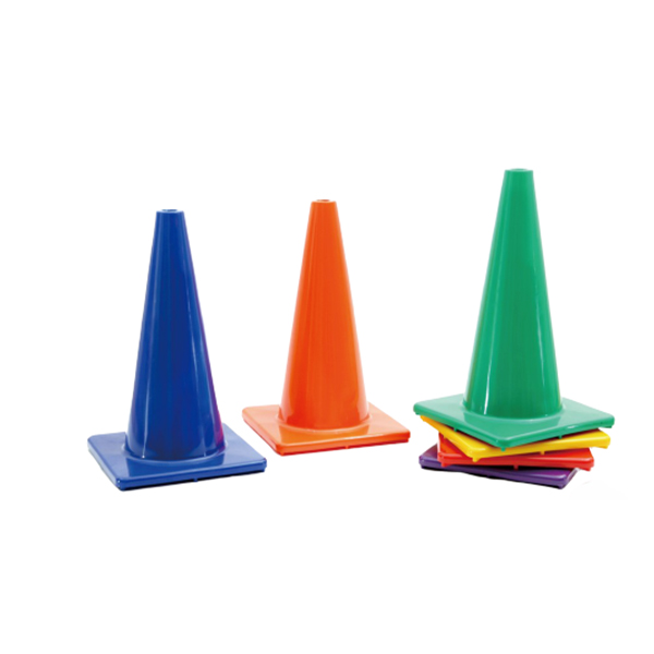 18-inch PVC trainingskegels – Sportmarkeringskegels voor behendigheidsoefeningen en grensafbakening