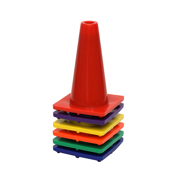 Cône de marquage d'entraînement en PVC de 23 cm (9 pouces) – Cône de sport flexible pour le football, le soccer, l'éducation physique et les exercices d'agilité