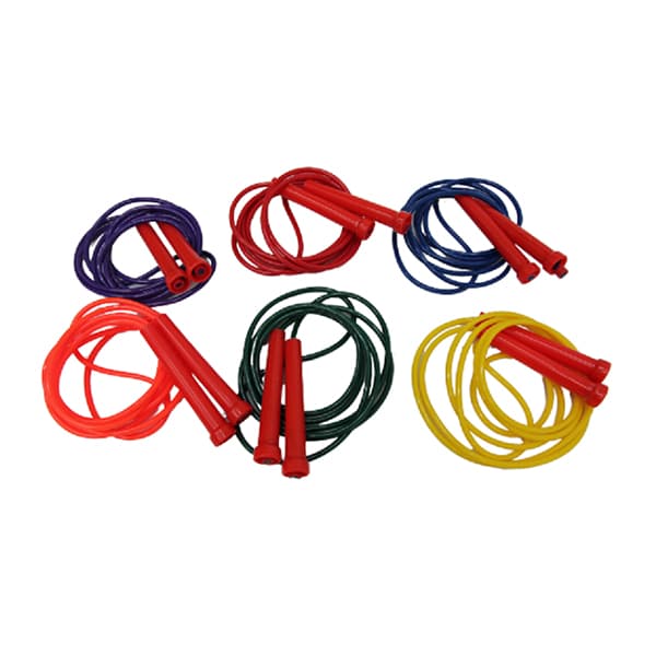 Corde à sauter en PVC résistant avec poignées en PE | 6 couleurs vives | Plusieurs longueurs pour enfants et adultes (3 m)