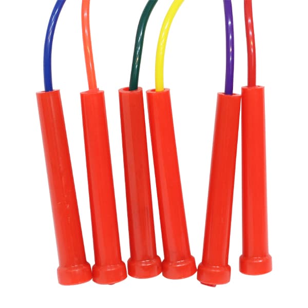 Corde à sauter en PVC résistant avec poignées en PE | 6 couleurs vives | Plusieurs longueurs pour enfants et adultes (4,88 m)