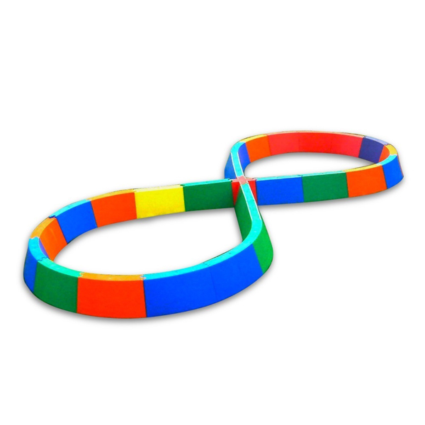 Poutre d'équilibre de marche de 10 cm de haut, forme 8, ensemble pour la classe