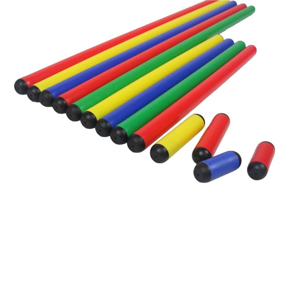 Poteaux d'entraînement d'agilité colorés | Bâtons d'exercice de vitesse et de coordination de différentes tailles | Équipement polyvalent pour parcours d'obstacles sportifs