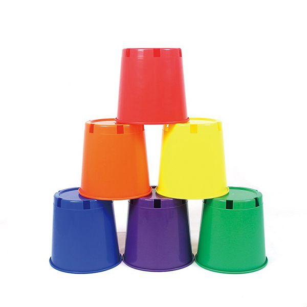 Gobelets empilables pour enfants (Gobelets empilables pour l'EPS / Seaux d'entraînement sportif) – Cônes colorés en plastique résistant pour l'EPS scolaire, les jeux et les activités d'équipe