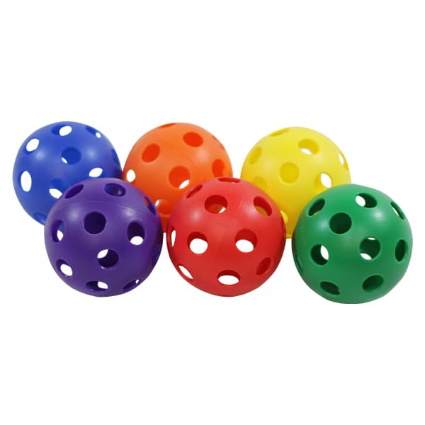 Balles de wiffle souples en EVA de 7,2 cm – Balles d'entraînement flexibles et perforées de différentes couleurs et tailles pour un entraînement et un jeu en toute sécurité