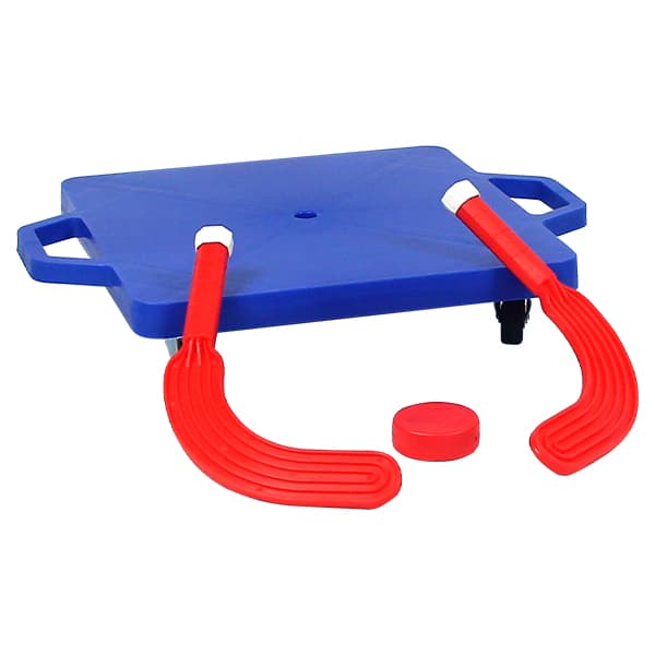 Jeu de hockey sur table pour enfants avec trottinette | Hockey en salle avec balle et palets en mousse souple pour l'éducation physique