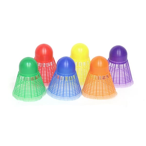 Ensemble de volants de badminton robustes en polyéthylène (PE) – Volants en nylon/plastique pour l'entraînement, le coaching et les sports scolaires