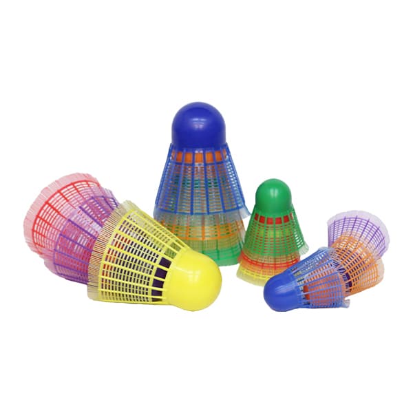 Ensemble de volants de badminton robustes en polyéthylène (PE) – Volants en nylon/plastique pour l'entraînement, le coaching et les sports scolaires