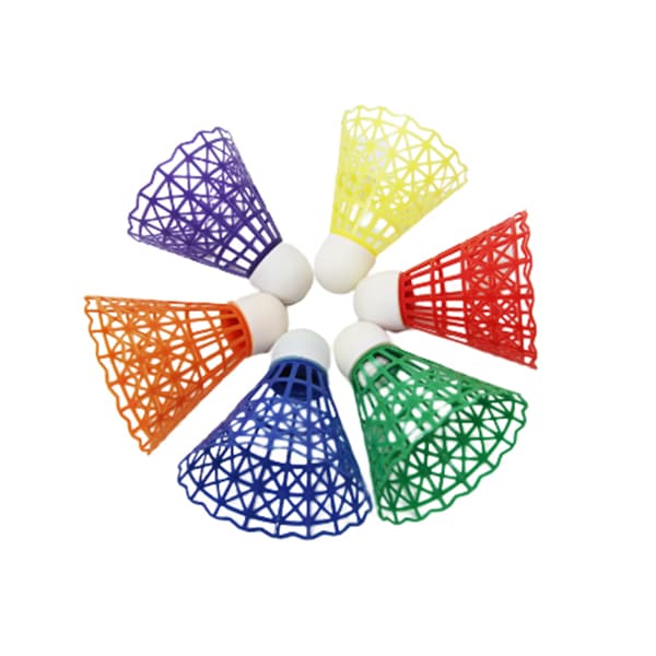 Volants de badminton Color Cage à tête blanche – Volants en plastique résistants pour l'entraînement et les loisirs