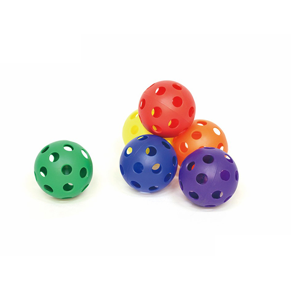 Balles de Wiffle en plastique PE de 7,2 cm – Balles d'entraînement perforées et légères pour enfants, cours d'EPS et pratique sportive