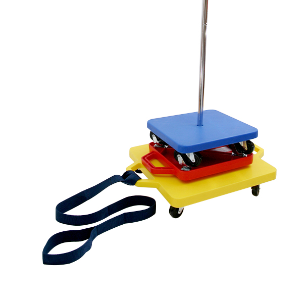 Chariot de rangement pour trottinettes électriques – Support mobile pour trottinettes avec barre et sangle de traction